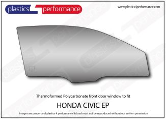HONDA - Civic EP - Lexan Polycarbonate right front door window