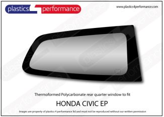 HONDA - Civic EP - Lexan Polycarbonate right rear quarter window