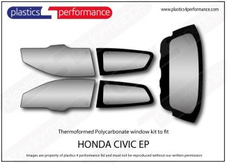 HONDA - Civic EP - Thermoformed Polycarbonate window kit