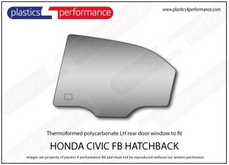 HONDA - Civic FB – 5dr Hatch - Lexan polycarbonate left rear door window