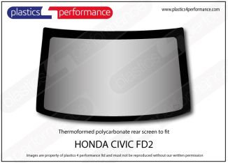 HONDA - Civic FD2 - Lexan Polycarbonate rear screen