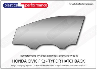 HONDA - Civic FK2 - Lexan Polycarbonate left front door window