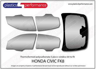 HONDA - Civic FK8 Type R - Lexan polycarbonate window kit