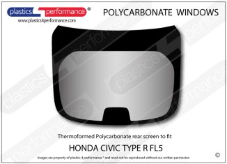 HONDA - Civic FL5 Type R - Lexan Polycarbonate rear screen