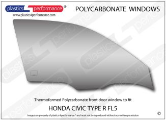 HONDA - Civic FL5 Type R - Lexan Polycarbonate right front door window