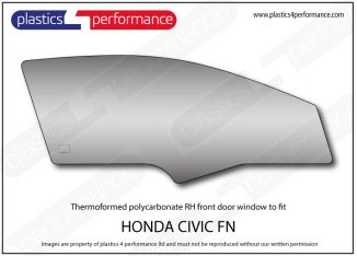 HONDA - Civic FN - Lexan Polycarbonate right front door window