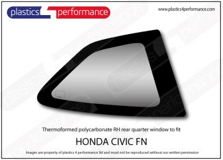 HONDA - Civic FN - Lexan polycarbonate right rear quarter window
