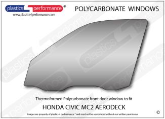 HONDA Civic MC2 Aerodeck - Lexan Polycarbonate left front door window