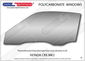 HONDA - CRX MK2 - Lexan Polycarbonate left front door window