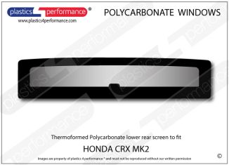 HONDA - CRX MK2 - Lexan Polycarbonate lower rear screen
