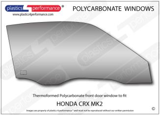 HONDA - CRX MK2 - Lexan Polycarbonate right front door window