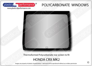 HONDA - CRX MK2 - Lexan Polycarbonate rear screen