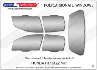 HONDA - Fit/ Jazz MK1 - Lexan Polycarbonate window kit