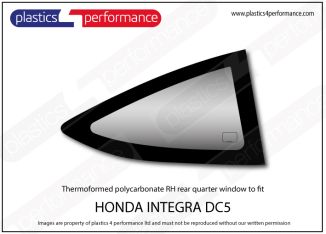HONDA - Integra DC5 - Lexan Polycarbonate right hand rear quarter window