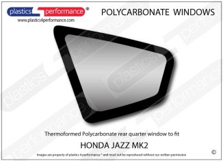 HONDA - Fit/ Jazz MK2 - Lexan Polycarbonate left rear quarter window