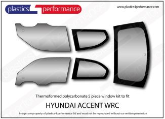 HYUNDAI - Accent WRC - Lexan Polycarbonate window kit