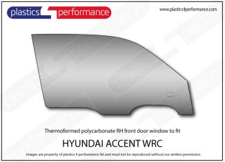 HYUNDAI - Accent WRC - Lexan Polycarbonate right front door window