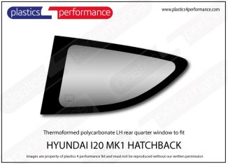 Hyundai i20 - MK1 - PB - Lexan Polycarbonate left rear quarter window