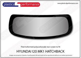 Hyundai i20 - MK1 - PB - Lexan Polycarbonate rear screen