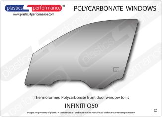 INFINITI Q50 - Lexan Polycarbonate left front door window