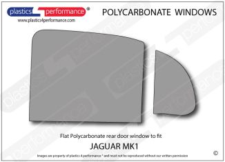 JAGUAR MK1 - Lexan Polycarbonate left rear door window