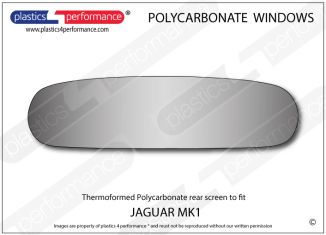 JAGUAR  - MK1 - Perspex Polycarbonate rear screen