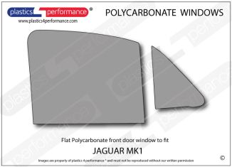 JAGUAR MK1 - Perspex Polycarbonate right front door window