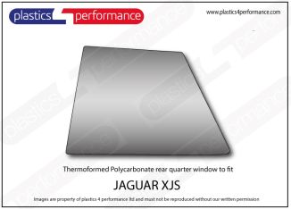 JAGUAR - XJS - Thermoformed Polycarbonate left rear quarter window