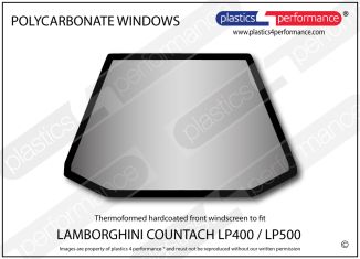 LAMBORGHINI - Countach LP400/LP500 - Hardcoated Lexan Polycarbonate front windscreen