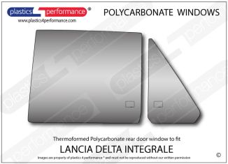 LANCIA - Delta Integrale - Lexan Polycarbonate left rear door window