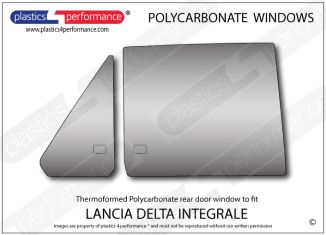 LANCIA - Delta Integrale - Lexan Polycarbonate right rear door window