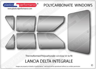 LANCIA - Delta Integrale - Lexan Polycarbonate window kit