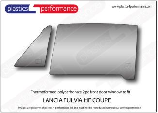 LANCIA - Fulvia HF - Lexan Makrolon Polycarbonate left front door window