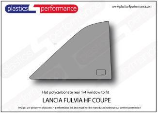 LANCIA - Fulvia HF - Lexan Polycarbonate right rear quarter window