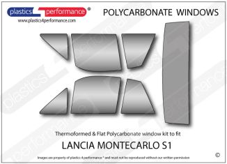 LANCIA - Montecarlo S1 - Lexan Polycarbonate window kit
