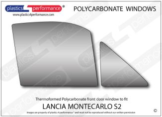 LANCIA - Montecarlo S2 - Lexan Polycarbonate right front door window