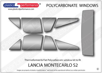 LANCIA - Montecarlo S2 - Lexan Polycarbonate window kit