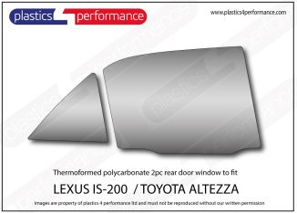 LEXUS - IS 200 - Lexan Polycarbonate right rear door window