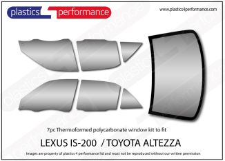 LEXUS - IS 200 - Lexan Polycarbonate window kit