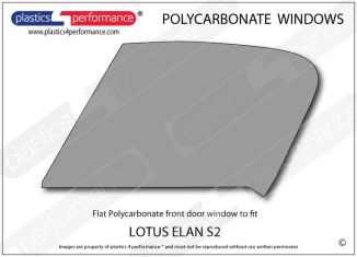 LOTUS - Elan S2 - Lexan Polycarbonate left front door window