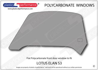 LOTUS - Elan S3 - Lexan Polycarbonate left front door window