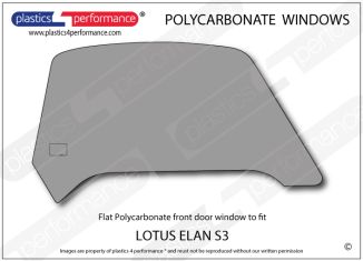 LOTUS - Elan S3 - Lexan Polycarbonate right front door window