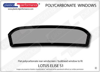 LOTUS Elise S1 - Lexan Polycarbonate rear screen / bulkhead window