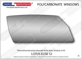 LOTUS - Elise S2 - Lexan Polycarbonate right hand front door window