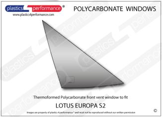 LOTUS - Europa S2 - Lexan Polycarbonate right front vent window