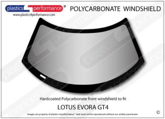 LOTUS Evora GT4 - Hardcoated Lexan Polycarbonate front windscreen