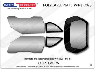 LOTUS EVORA - Lightweight Motorsport polycarbonate window kit