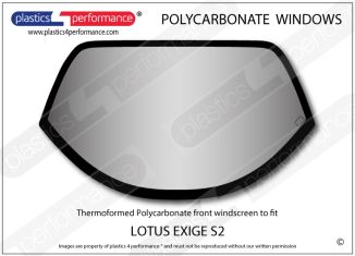 LOTUS - Exige S2 - Hardcoated Lexan Polycarbonate front windscreen