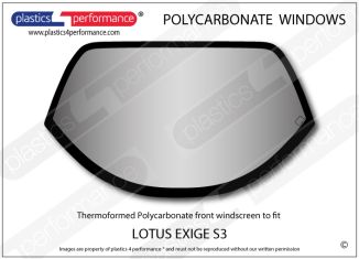 LOTUS - Exige S3 - Hardcoated Lexan Polycarbonate front windscreen