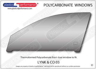 LYNK & CO 03 - Lexan Polycarbonate left front door window